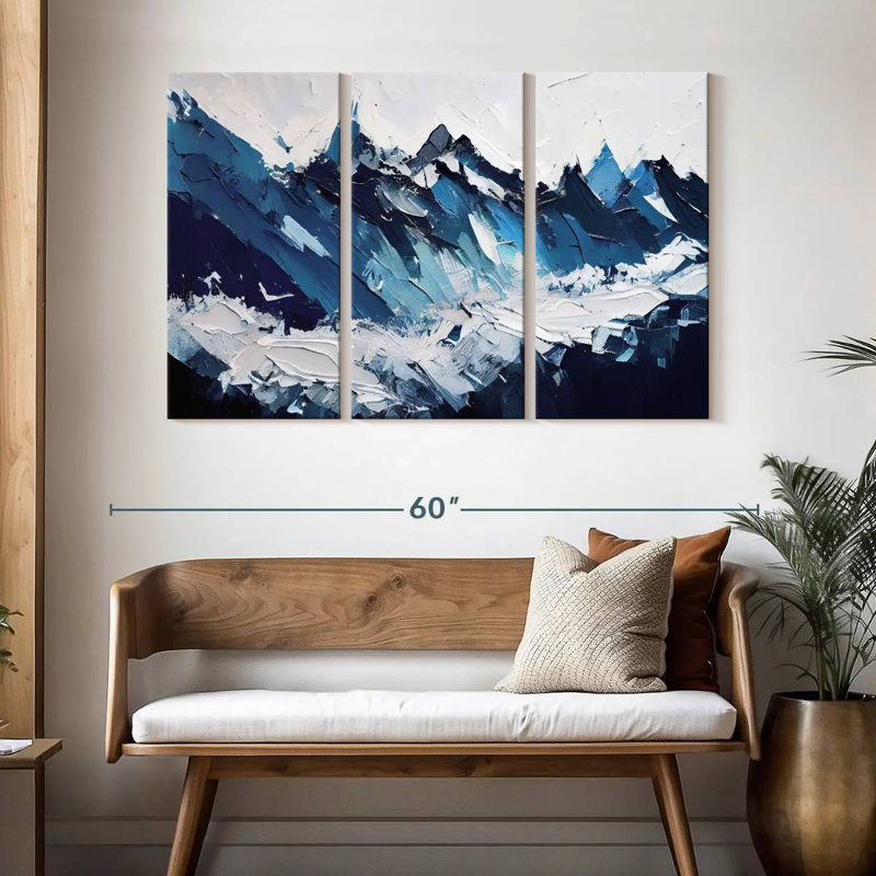 Avery Abstract Blue Mountains, 32" H x 50" W