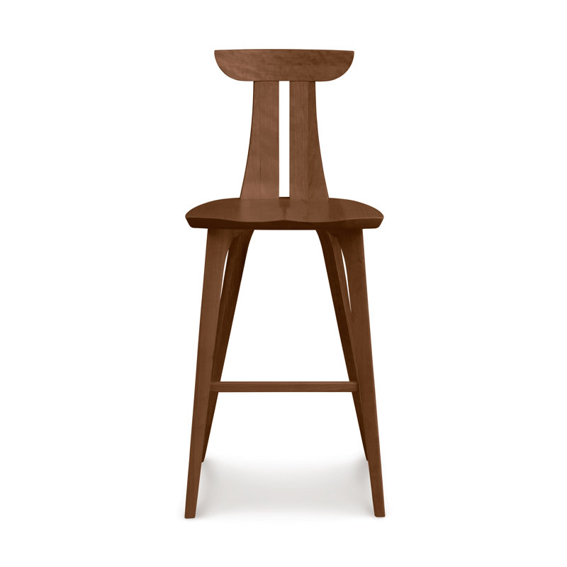 Estelle Solid Wood Stool, Saddle Cherry, Counter Stool (26" Seat Height)