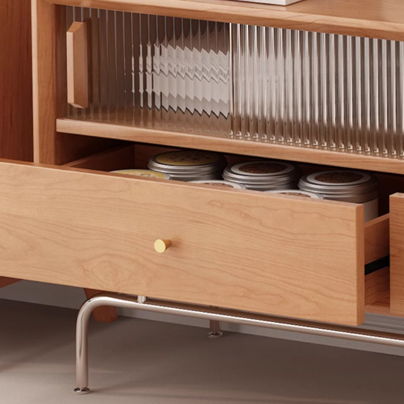 Meuble télé en bois massif de style japonais Design Design, 78.74"