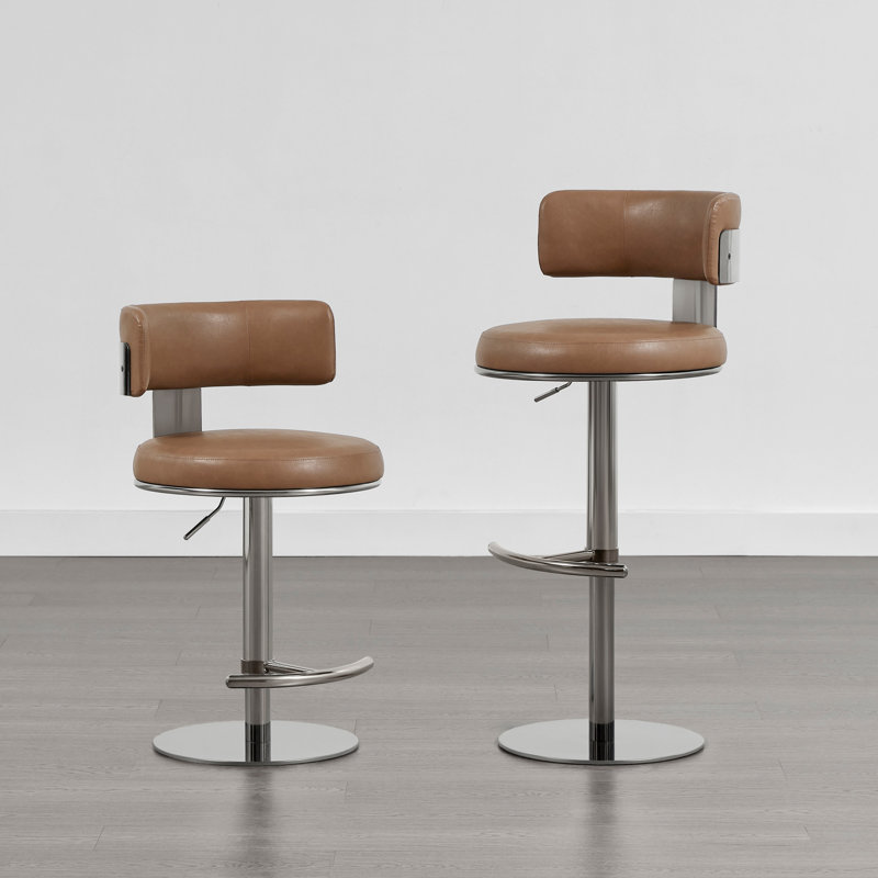 Tabouret pivotant à hauteur réglable, Noir élégant, Noir élégant