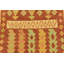 Tapis de zone en laine rouge/vert 3 pi 2 po x 5 pi one-of-kind-noué la main Elland