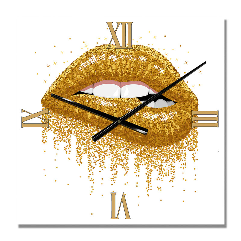 Horloge murale - Femme avec des paillettes scintillantes, Grand