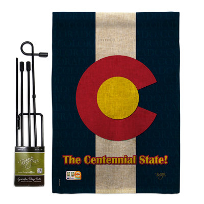 Double Sided 18.5'' H x 13'' W Burlap Flag Set