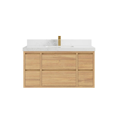 Teck flottant Madison X P 22 po De salle de bain Empira blanc quartz
