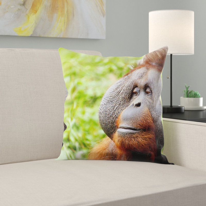 Animal Print Microsuede Throw Pillow