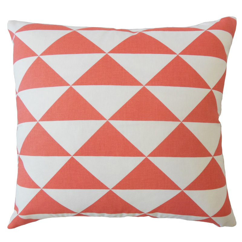 Square Pillow Cover & Insert, Coral
