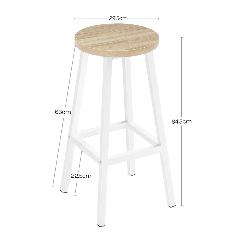 Talayia Counter Stool with Metal Frame, Brown/White