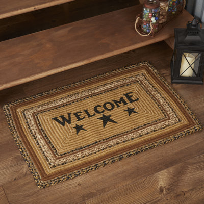  Kettle Grove Braided Black/Tan/Brown Area Rug