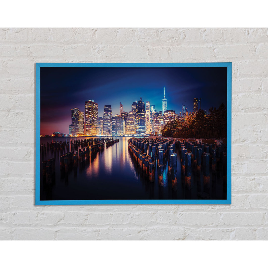 Twinkling Lights Of The Big City - Einzelne Bilderrahmen Kunstdrucke