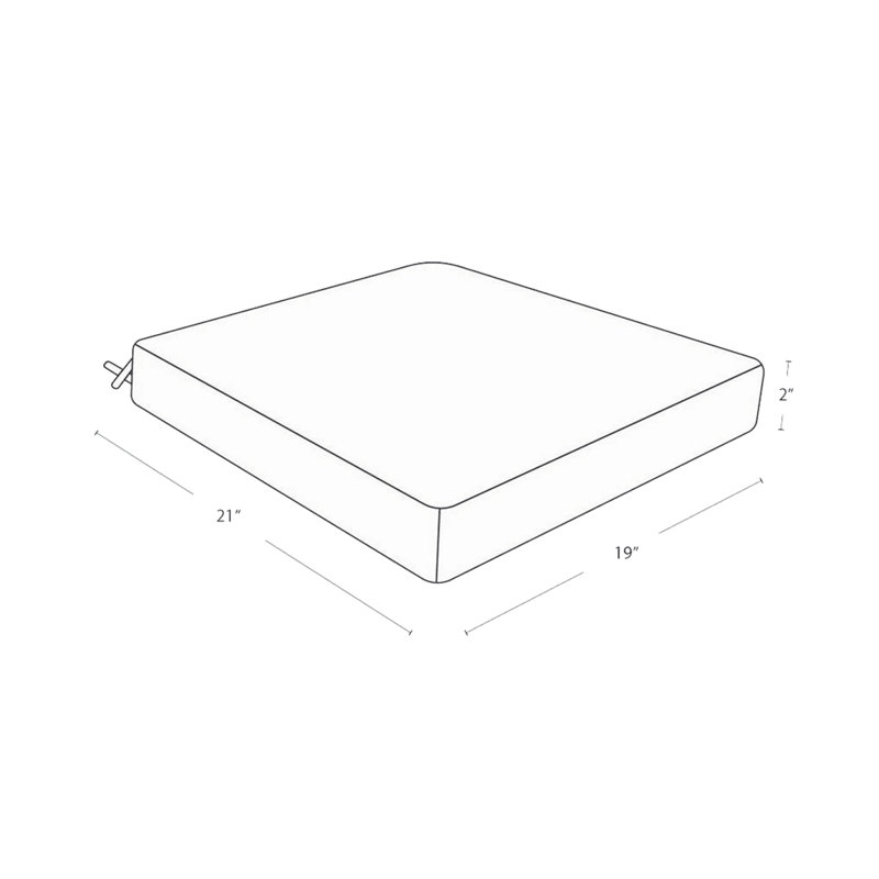Sunbrella Premium Outdoor Seat Pad, Cast Lagoon Sunbrella® Plainweave