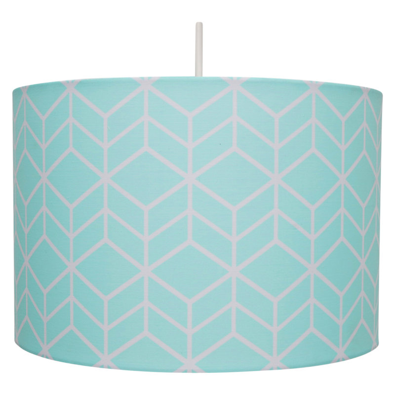Vector 20cm H Cotton Drum Pendant Shade ( Uno ) in Duck Egg