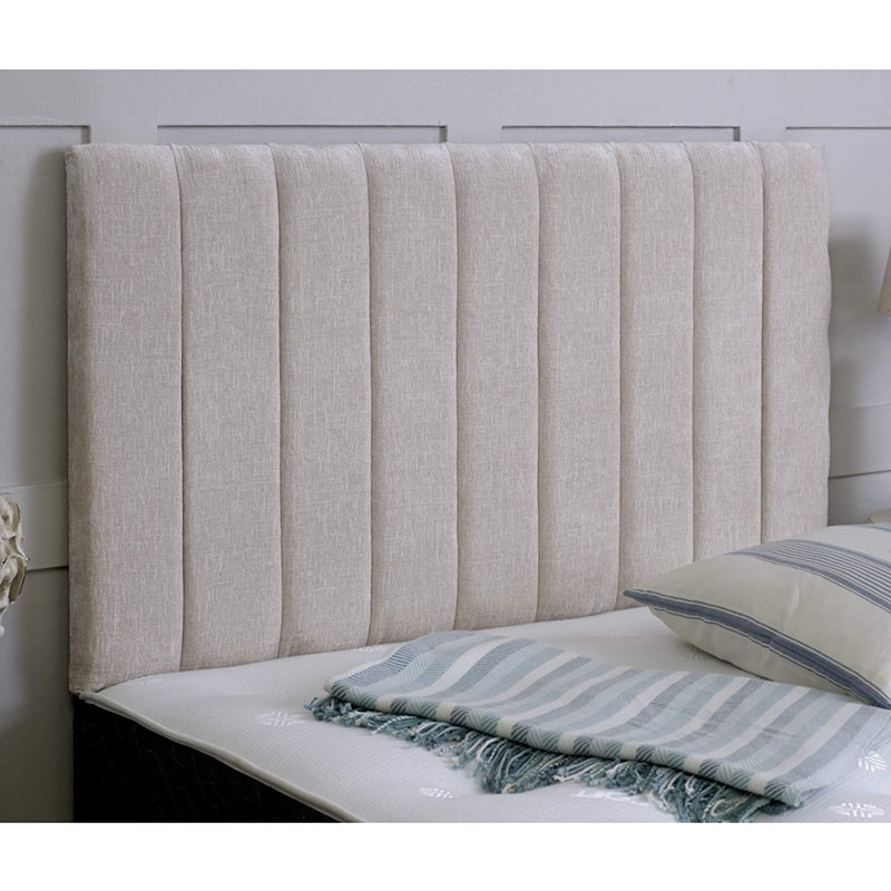 Cartha Upholstered Headboard, Cream, Double (4'6)