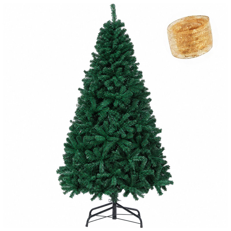 COMHOMA Christmas Tree 6ft, Artificial Christmas Tree with 800 Tips Xmas 180CM Green, Green