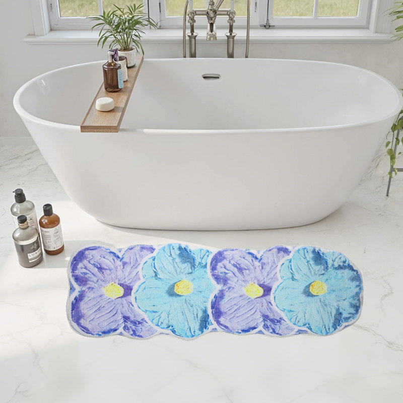 Tapis pour salle de bain Flower, Tapis de couloir 1 pi 12 po x 5 pi 3 po