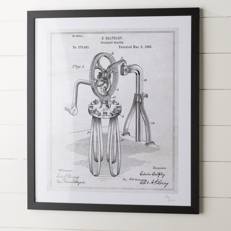 « culinary batteuse 1888 », impression sur toile encadrée, H 13,5 po x l 11,5 po x P 0,5 po