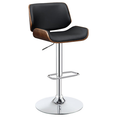Tabouret de bar réglable noir et chrome