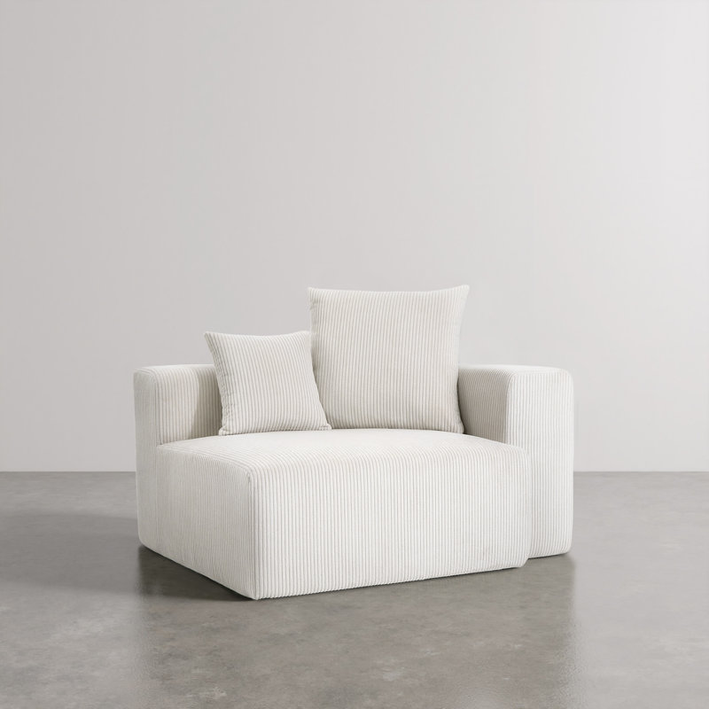 Upholstered Armchair, Beige