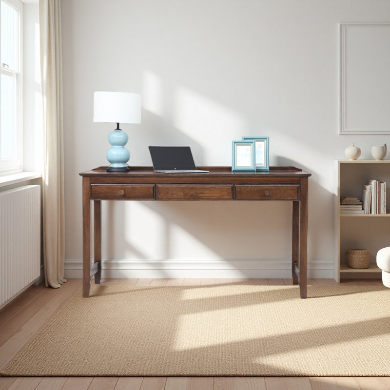 Bureau simple et pur en chêne massif