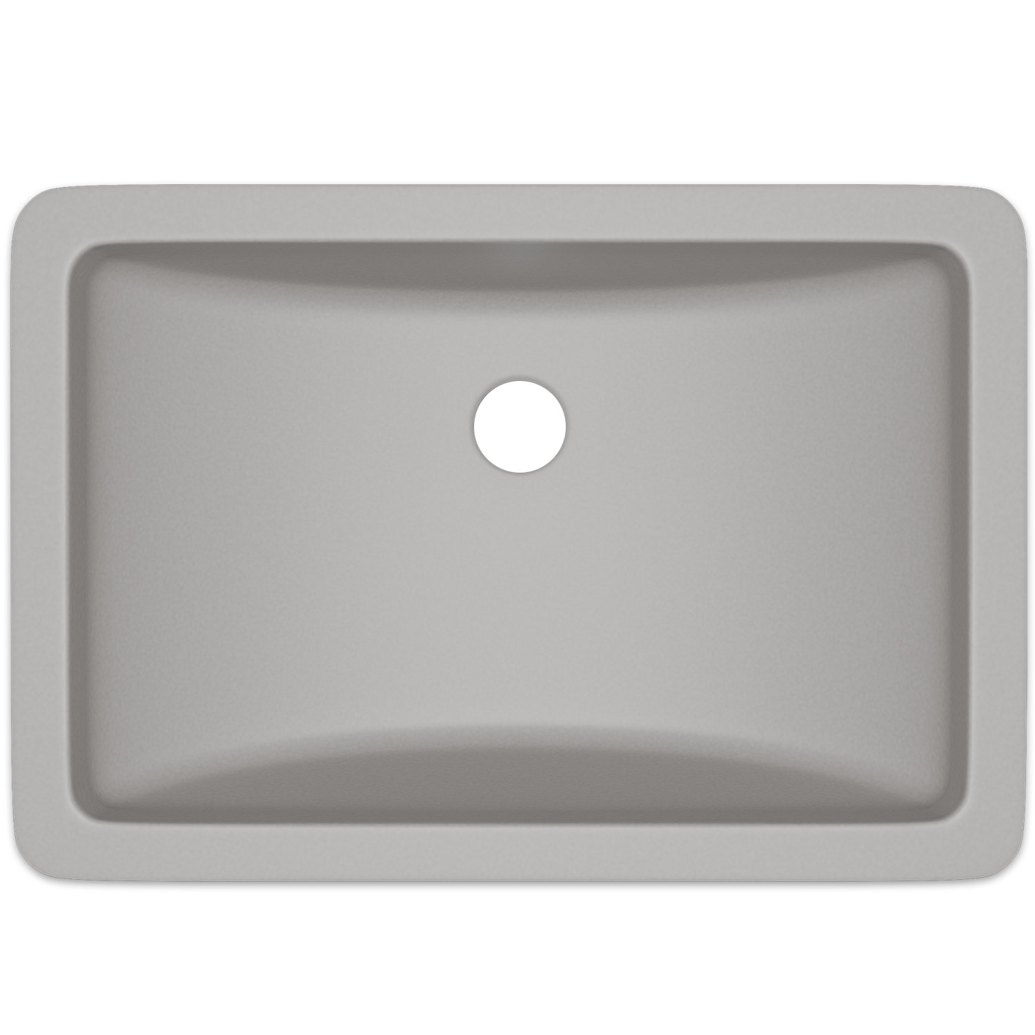 Lexicon Quartz Composite Rectangle Vanity Sink, Gray