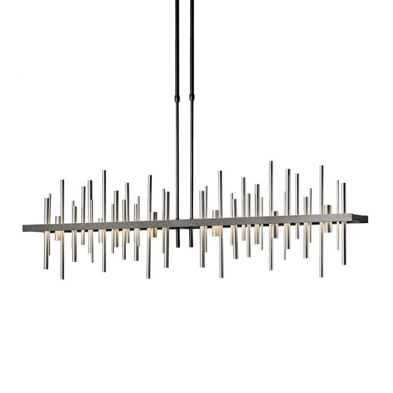 Cityscape 1 - Light Kitchen Island Linear LED Pendant, Oil Rubbed Bronze, Vintage Platinum