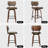 26" Counter Height Swivel Bar Stools,Pu Leather & Bentwood Back Bar Stools For Kitchen(Set of 4)-1265623892-1266185385
