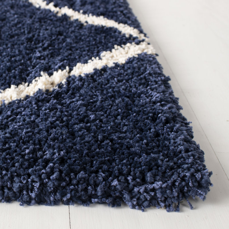 Rizco Shag Performance Geometric Rug, Rectangle 4' x 6'