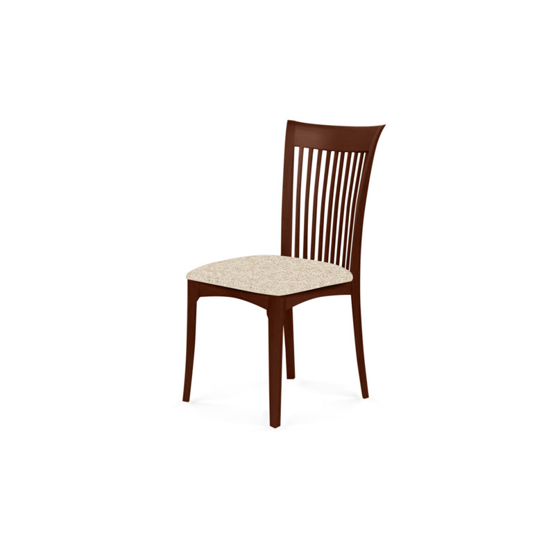 Sarah 19.25'' H Upholstered Side Chair, Cognac Cherry, Hemp Fabric