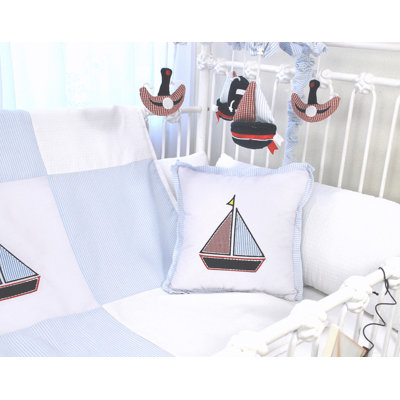 Sail Away Cotton Blend Throw Pillow