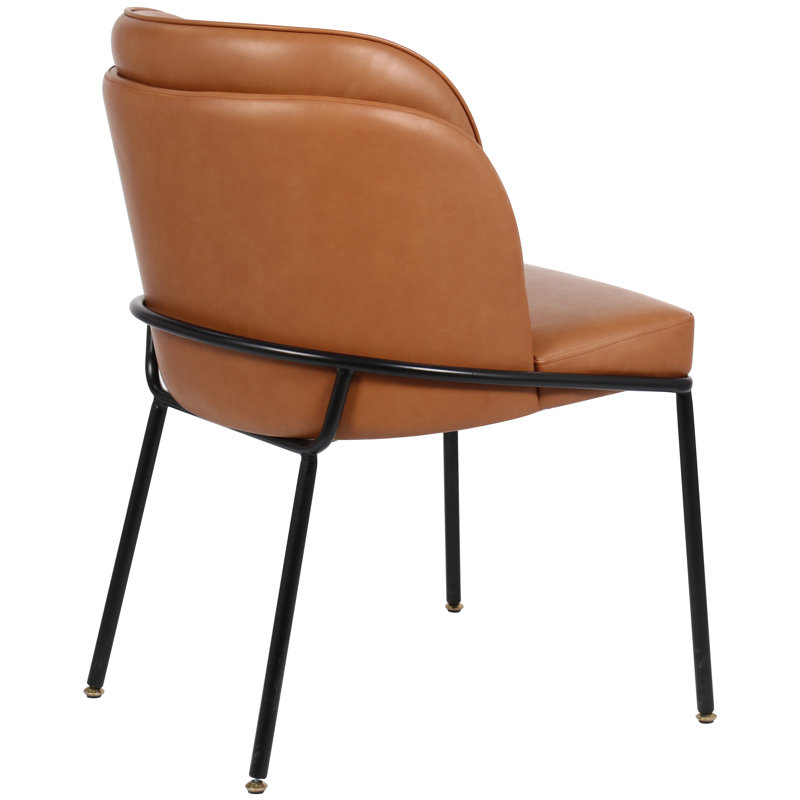 Chaise de salle à manger Jagger, Cuir cognac végétalien
