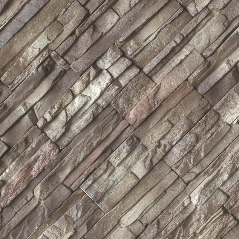 Terraforma Manufactured Stacked Stone Look Wall Tile (6 sq. ft. per Box), Haven Clayridge