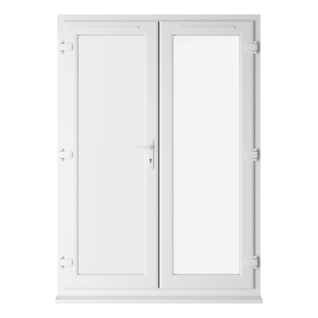 Crystal Triple Glazed French Door Grey/White 1390 x 2055mm