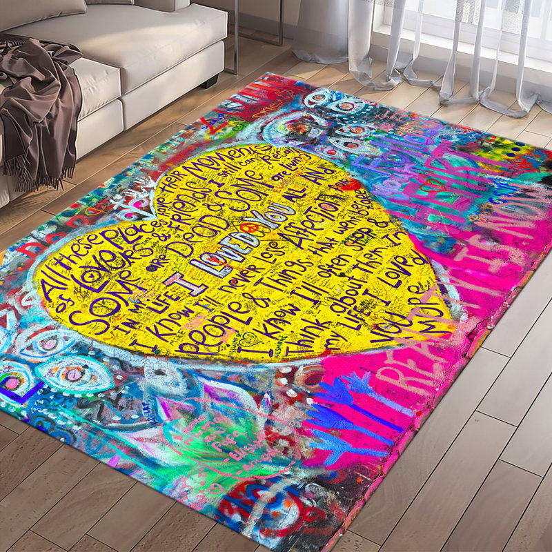 Charming High Pile Soft Printed Rug with Intricate Floral and Geometric Design Perfect for Adding a Stylish Touch to Your Home Decor