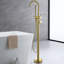 Robinet de baignoire à fixation au sol en or brossé 45-1 / 2 "H avec douche à main