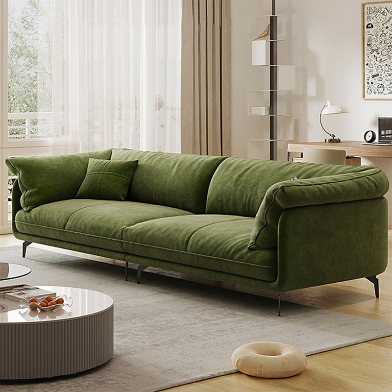 Coussin en velours vert, H 33,46 po x l 110,24 po x P 37,01 po, 4