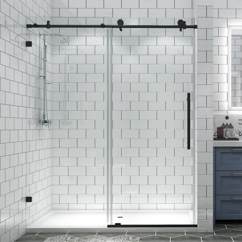 Frameless Shower Door, Black