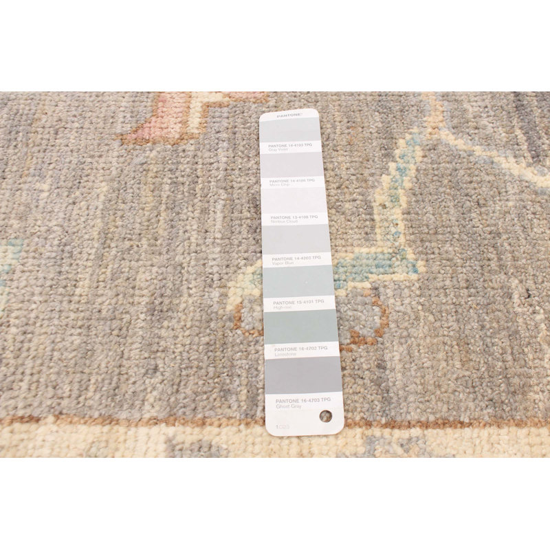 Tapis moderne gris Oushak 9 pi 0 po x 11 pi 11 po Ravinder