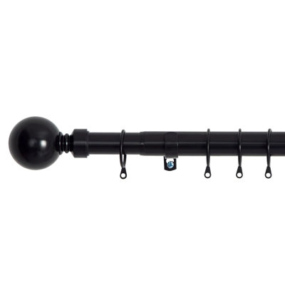 Nuha Iron Adjustable 2.8cm Single Curtain Rod