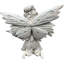 Statue de jardin féérique avec bain d'oiseaux, sculpture d'ange agenouillé avec plateau en forme de feuille, mangeoire à oiseaux extérieure en résine pour la décoration de jardin, pelouse et terrasse
