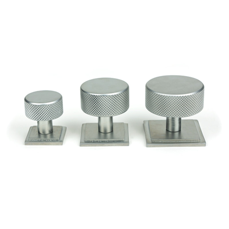 38mm Square Knob, Satin Chrome