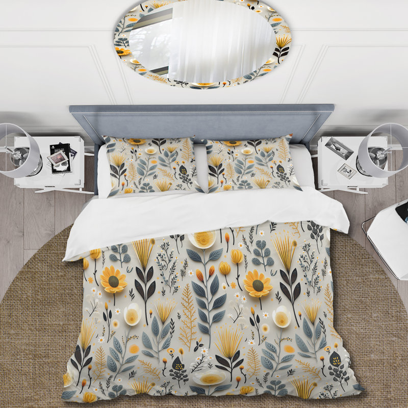 Ensemble de housse de couette Nature's Exquis Floral Collage II - Floral, Housse de couette pour très grand lit et 2 très