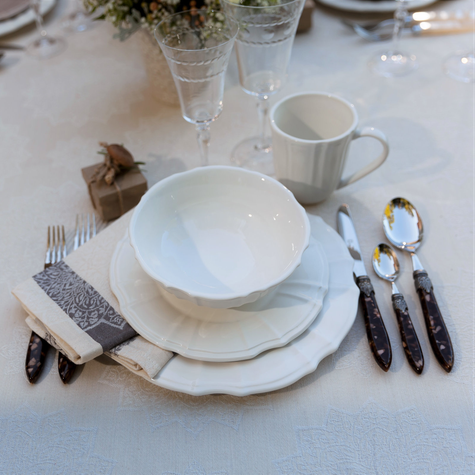 Chloe Dinnerware Set, White