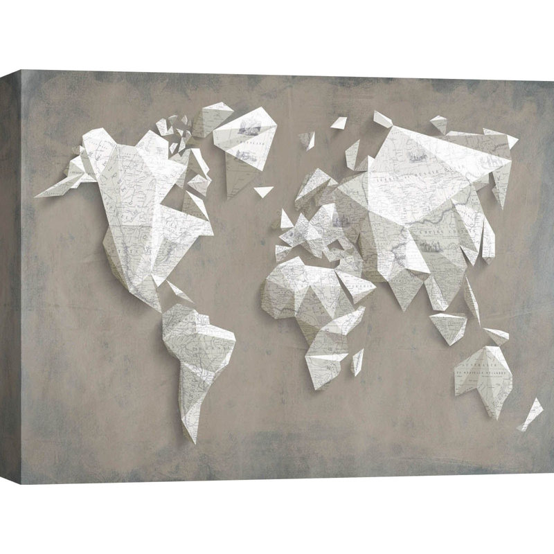 A different world (Taupe) 1 Piece Wrapped Canvas Wall Art, 90cm H x 120cm W x 4cm D