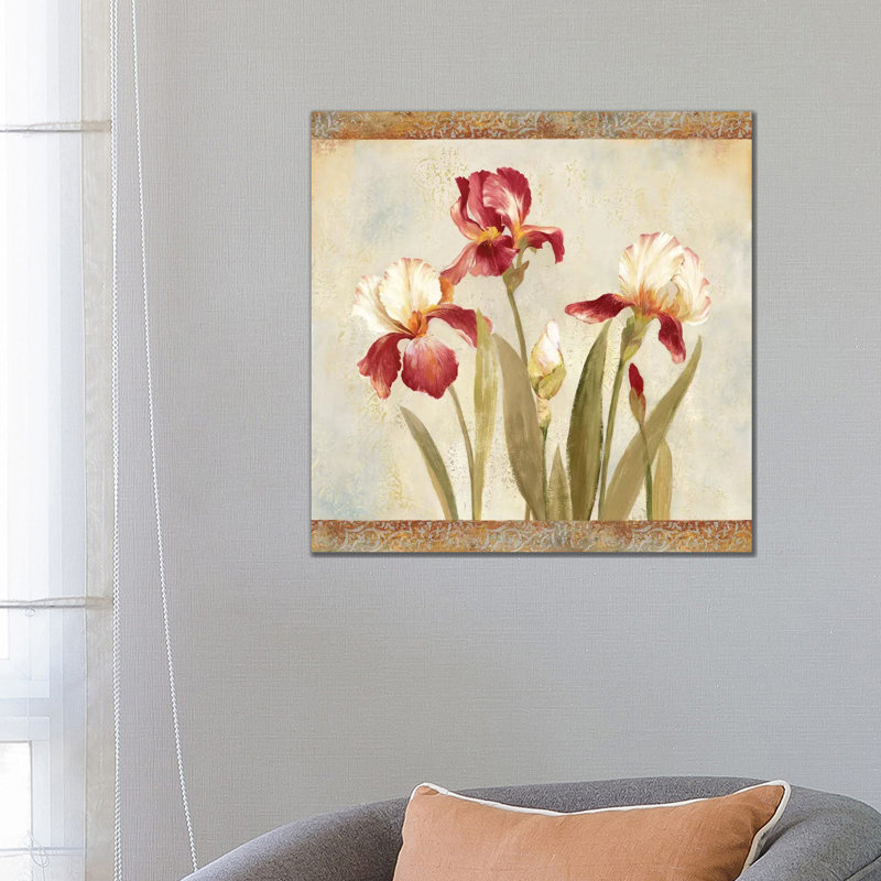 Iris Tapestry II by Asia Jensen - Wrapped Canvas Painting, 66.04 cm H x 66.04 cm W x 3.175 cm D