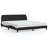 vidaXL Bed Frame Dover Black and White 137x190 cm Faux Leather-393219248-393219263