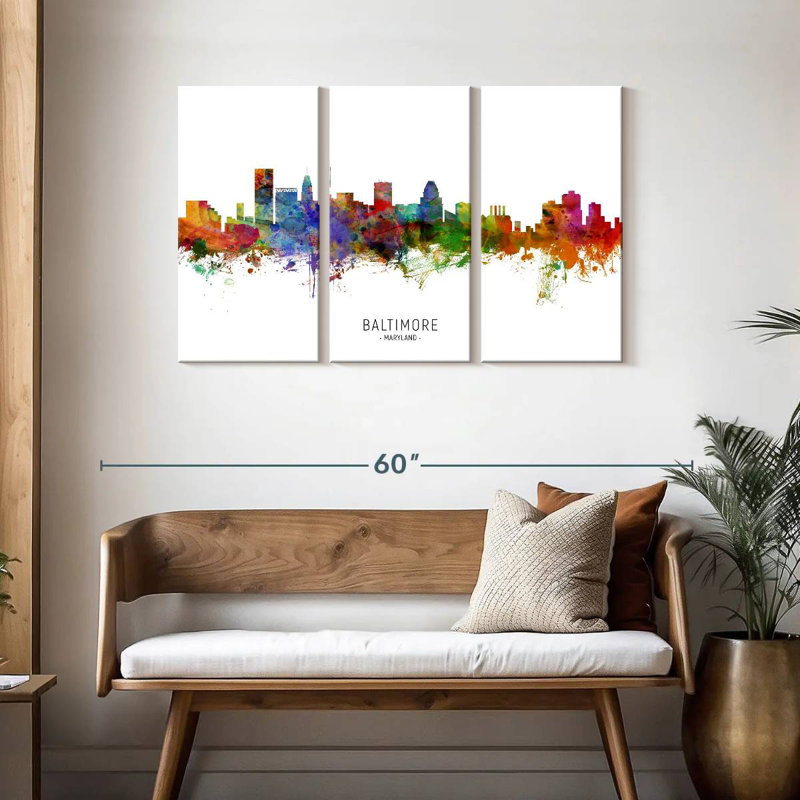 Rorry Baltimore Maryland Skyline I, 28" H x 45" W