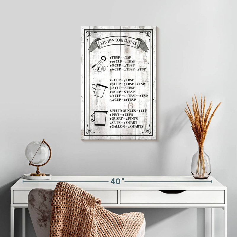 Cooking Chart, 24" H x 16" W