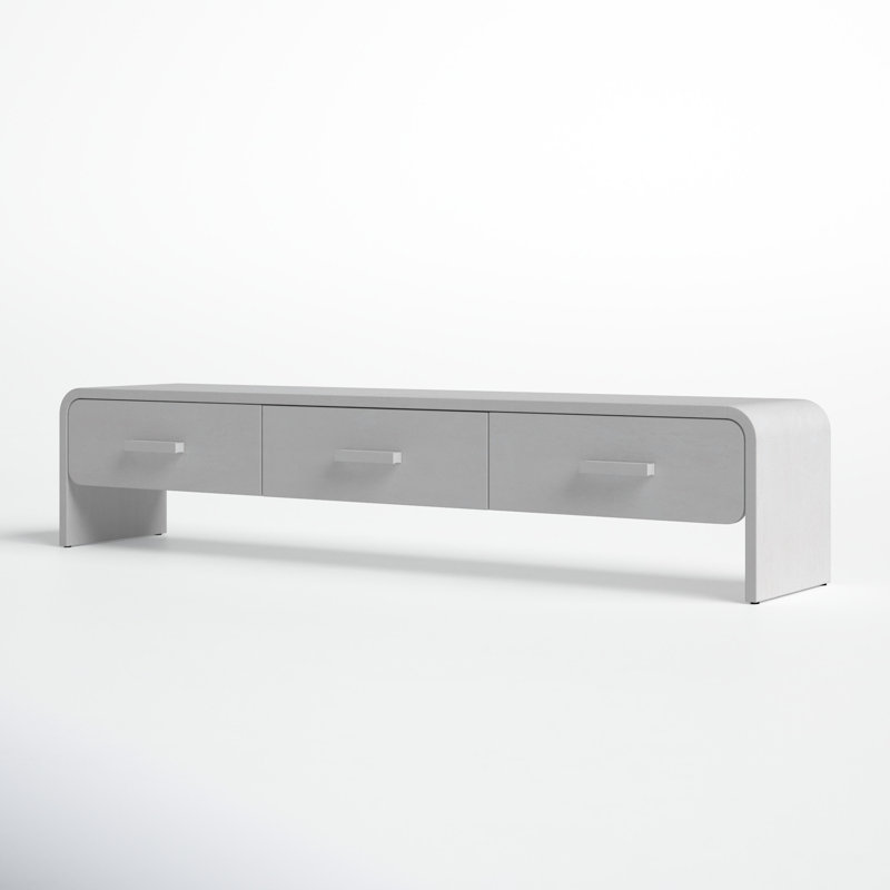 Neutral 71" Solid Wood Modern White Console Table