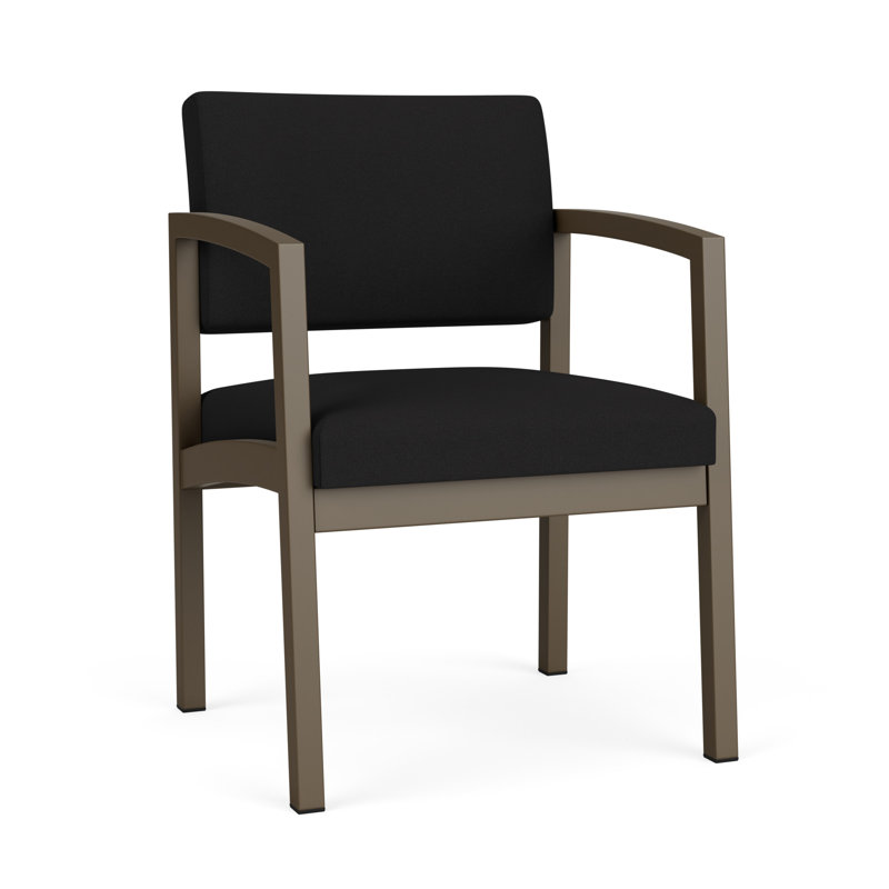 Chaise en acier Lenox, Bronze, Noir Visite Libre - tissu uni