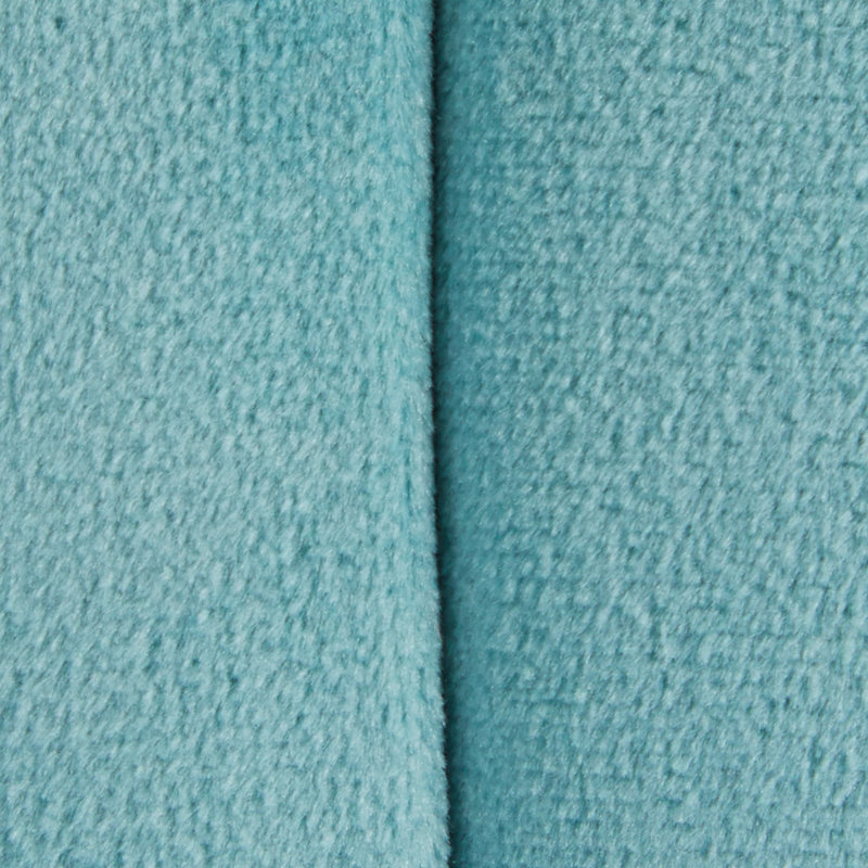 Repose-pieds rond en velours de 16 po, Blue, Blue
