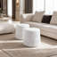 Repose-pieds rond blanc 17 po